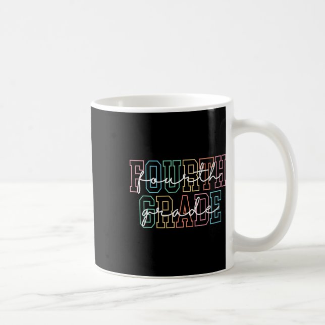 Mug Quatrième année de retour à l'école Rétro Premier  (Droite)