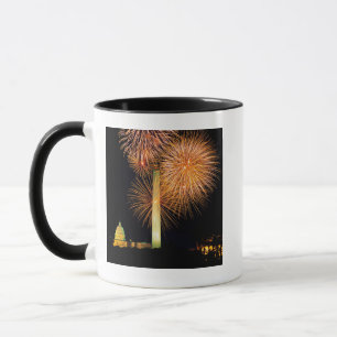 Mug Quatrième de juillet, affichage de feu d'artifice