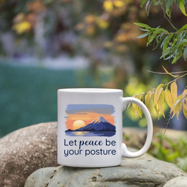 Mug Que la paix soit votre posture Coucher de soleil d (Créateur téléchargé)