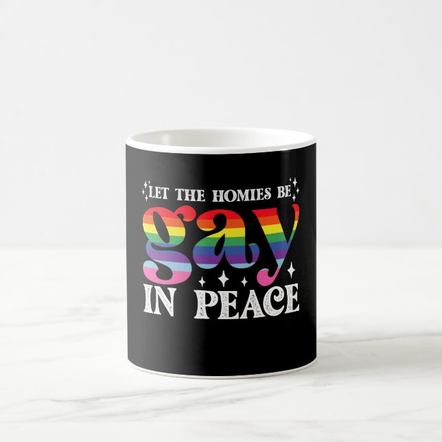 Mug Que Les Hommes Soient Gays En Paix Fierté LGBTQ (Centre)