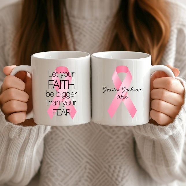 Mug Que votre foi soit plus grande que votre peur (Créateur téléchargé)