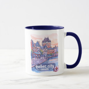 Mug Québec Canada Belle Vue Ciel Aquarelle