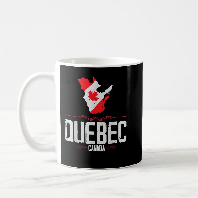 Mug Quebec Canada Quebec Silhouette Souvenir from Queb (Gauche)