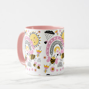Mug Queen BEES Cute BFF, Baby Girl, Girly Toxits Rose