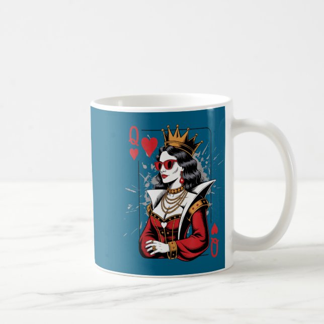 Mug Queen Card Hearts Valentines Friends (Droite)
