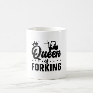 Mug Queen Of Forklifter Opérateur Camion