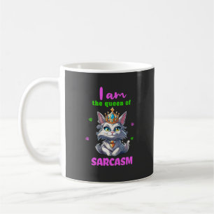 Mug Queen of sarcasm fun cat