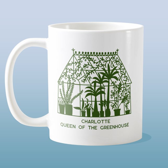 Mug Queen of the Greenhouse Jardinage personnalisé (Créateur téléchargé)