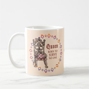 Mug Queen personnalisée ne sert personne