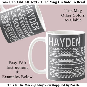 Mug Quel Bordel & Nom Message Caché 137WG Citation