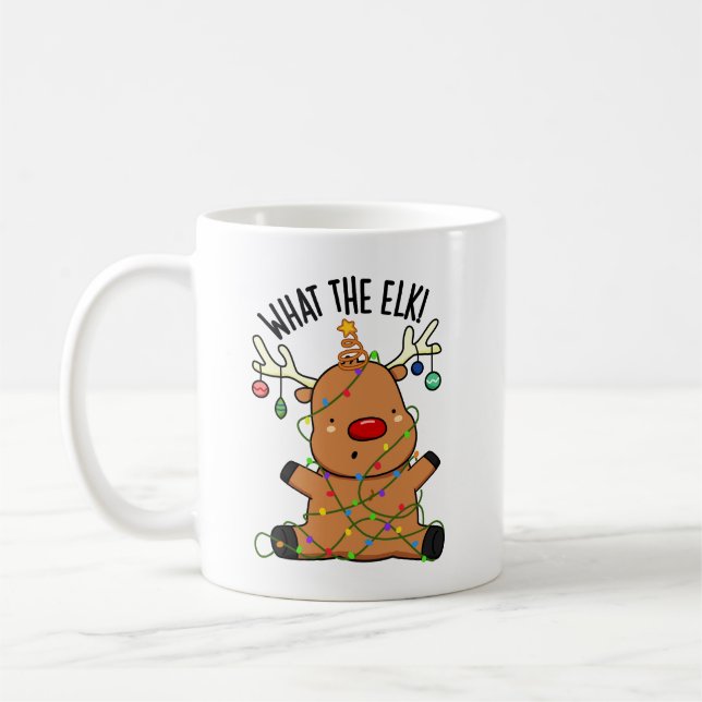 Mug Quel élan drôle de jeu de mots sur les animaux  (Gauche)