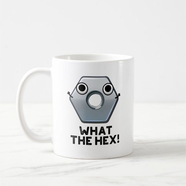 Mug Quel Hexagon Hex Funny Forme Le Pun (Gauche)
