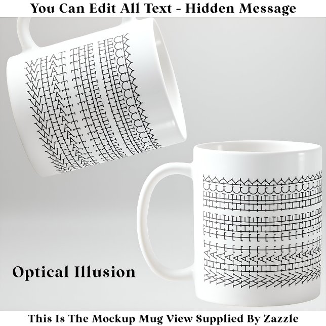 Mug Quel Message Caché Drôle 133BW Personnalisé (Créateur téléchargé)