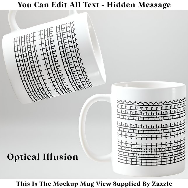 Mug Quel Message Caché Drôle Citation 132BW (Créateur téléchargé)