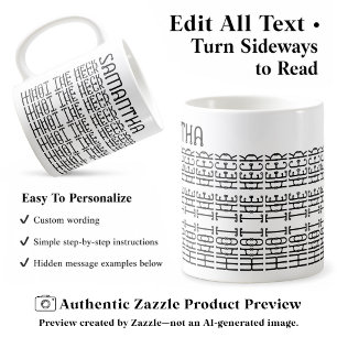 Mug Quel Message Caché Modifiable 153NB Drôle