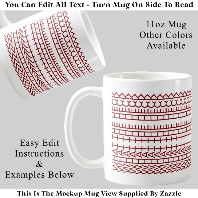 Mug Quel Message Caché Personnalisé Diantre Citation 1 (Créateur téléchargé)