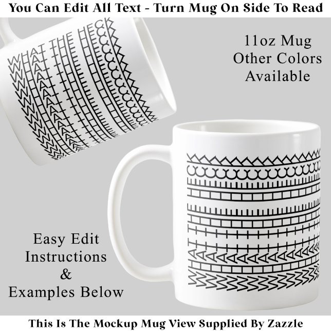 Mug Quel Message Caché Personnalisé Incroyable 142BW C (Créateur téléchargé)