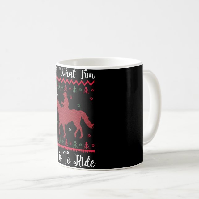 Mug Quel plaisir de faire du cheval à Noël (Devant droit)