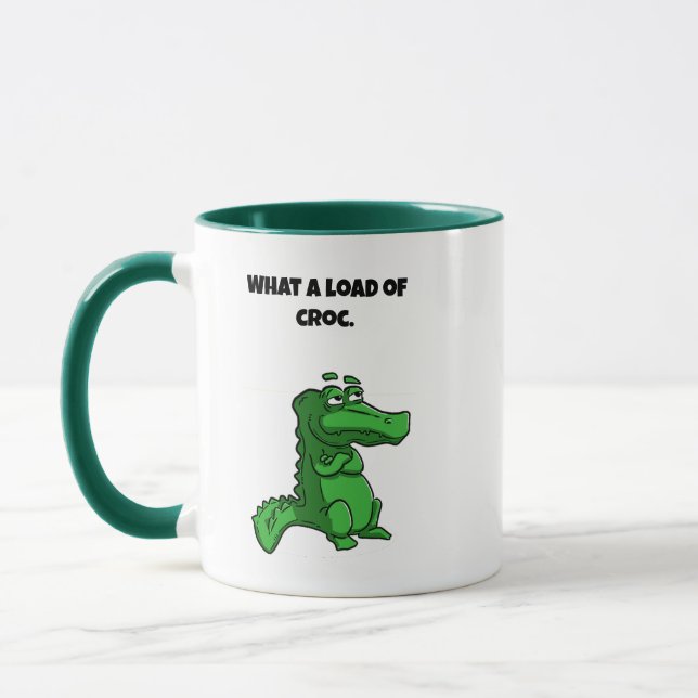 Mug Quelle charge de croc amusant Alligator Cartoon (Gauche)
