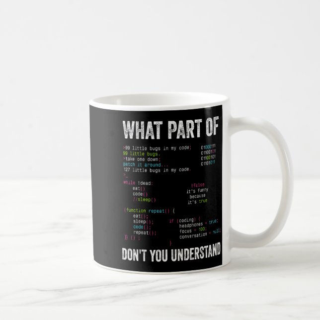 Mug Quelle partie de n'avez-vous pas compris Computer  (Droite)