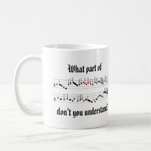 Mug Quelle partie de notation musicale médiévale de la