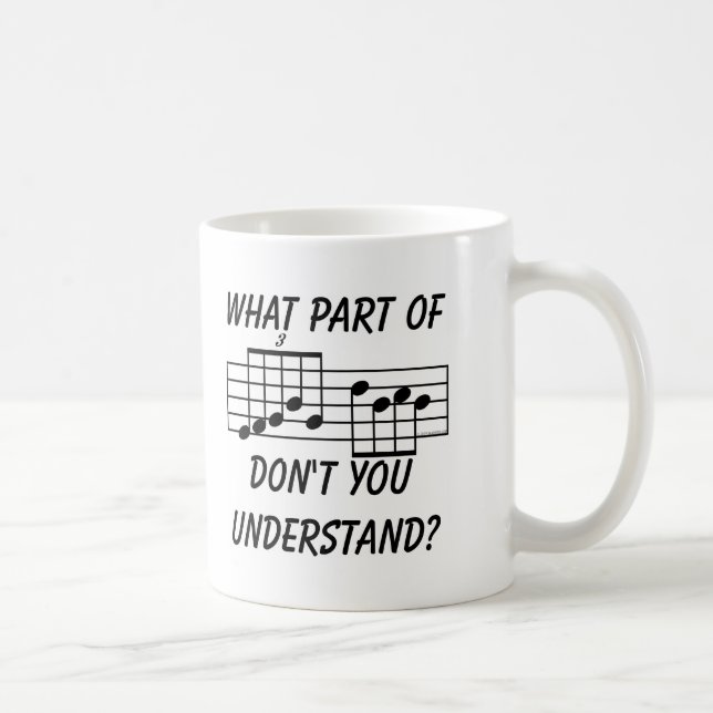 Mug Quelle partie de notation musicale vous ne (Droite)