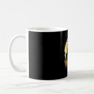 Mug Quelle pleine lune de tombe de citrouille de loup-