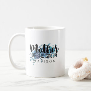 Mug Quelque chose de bleu floral mariage mère du marié