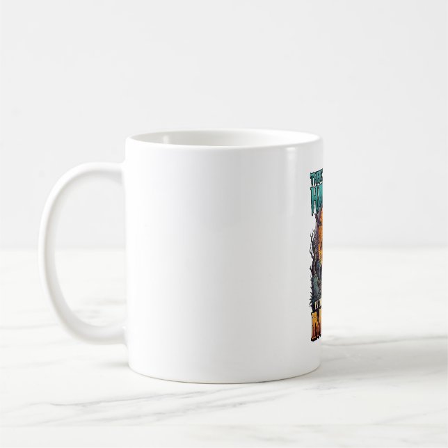 Mug Quelque chose hantant lune Halloween Zombie Main G (Gauche)