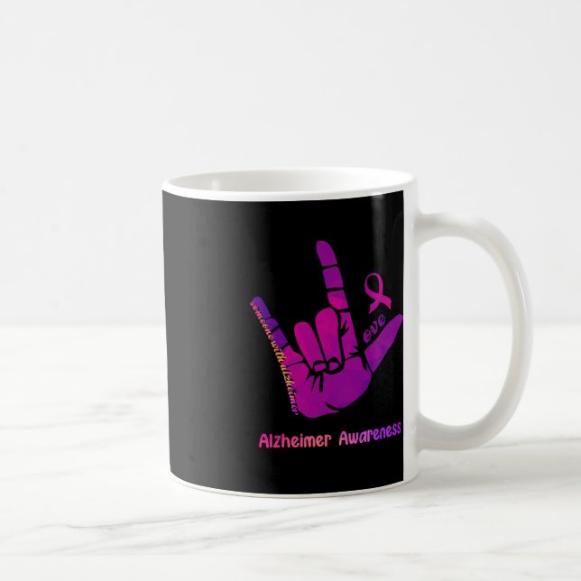 Mug Quelqu'un avec Alzheimer Love Alzheimer Sensibilis (Droite)