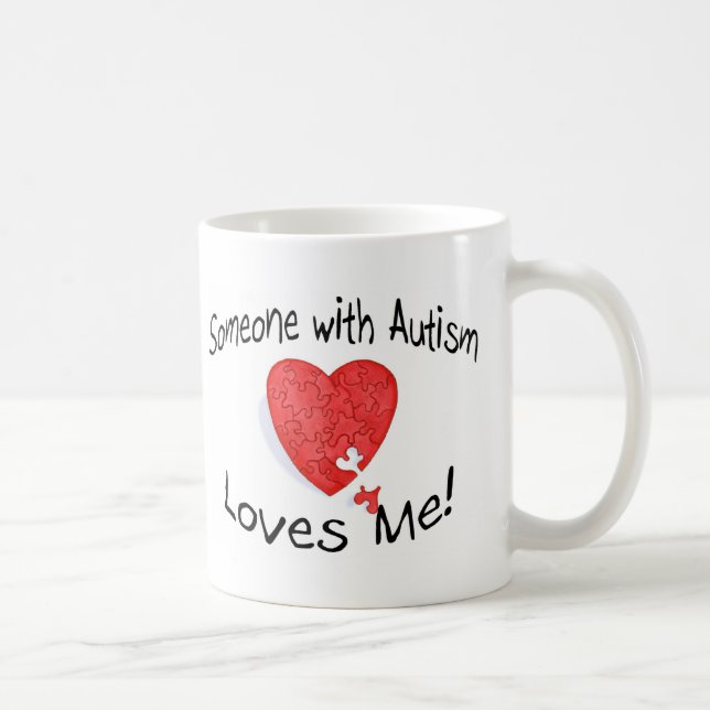 Mug Quelqu'un avec l'autisme m'aime (P Hrt) (Droite)