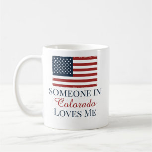 Mug Quelqu'un dans le Colorado m'aime Drapeau américai