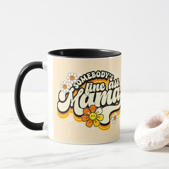 Mug Quelqu'un est dans le rétro de maman (Avec donut)