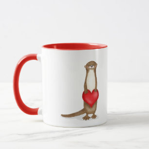 Mug Quelqu'un m'aime complètement mignonne loutre avec