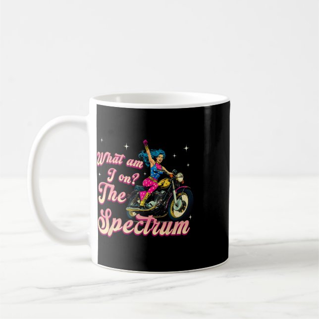 Mug Qu'est-ce que je suis sur le spectre rétro biker a (Gauche)