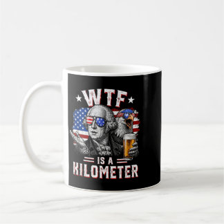 Mug Qu'est-ce qu'un kilomètre drôle 4 juillet États-Un