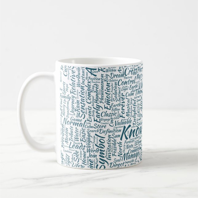 Mug Question Apprendre Nuage MotssTexte Motif Message (Gauche)