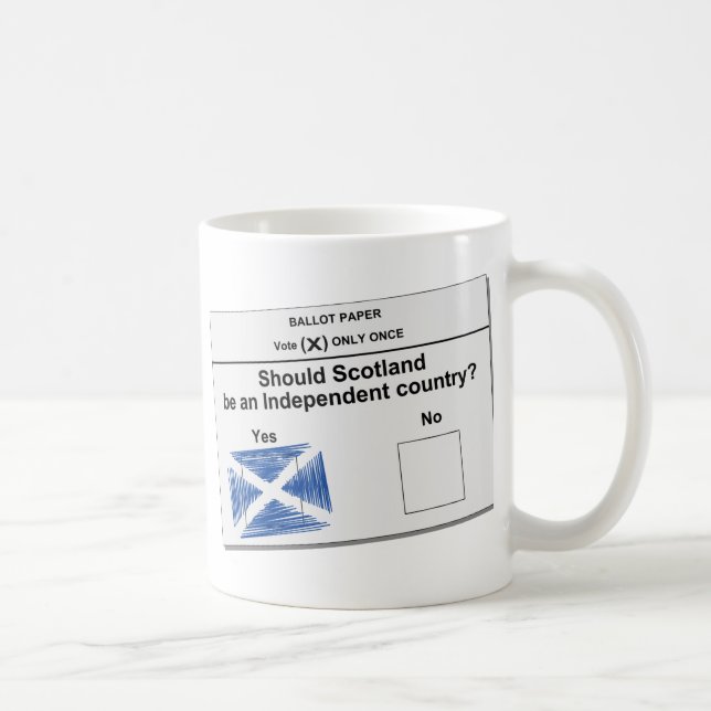 Mug Question écossaise de référendum de l'indépendance (Droite)