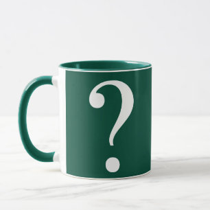 Mug Question Mark Mystery Oser Green White Musique