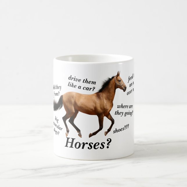 Mug Questions de cheval (Centre)