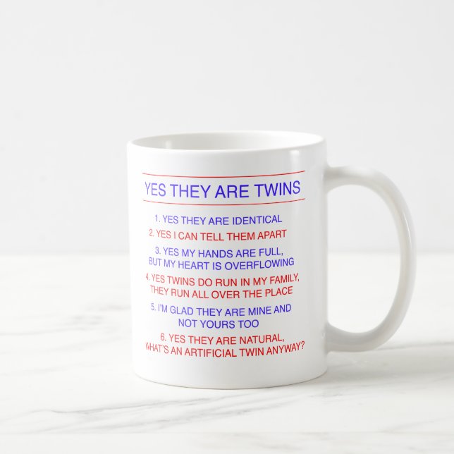 Mug Questions de jumeaux identiques (Droite)