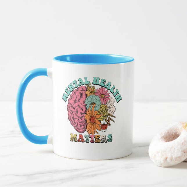 Mug Questions de santé mentale (Avec donut)