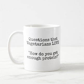 Mug Questions que les végétariens AIMENT - Protéines