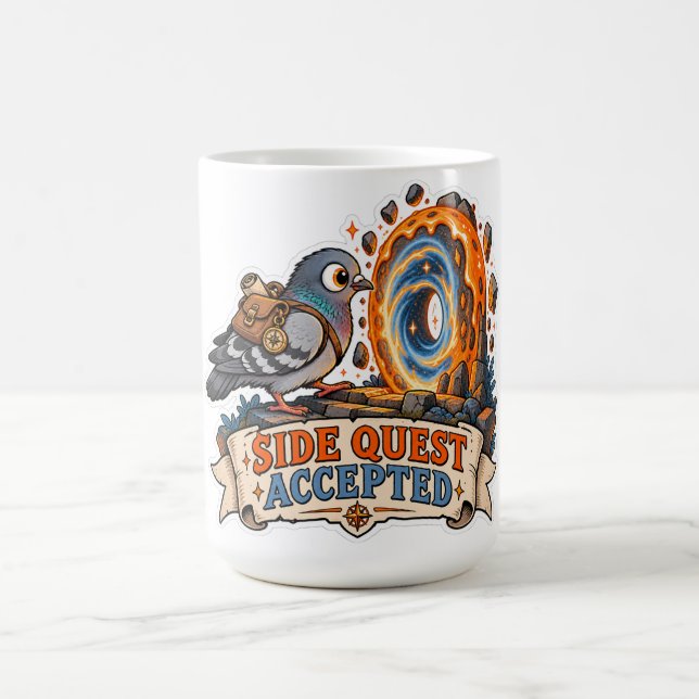 Mug Quête Secondaire Acceptée Drôle Pigeon (Centre)