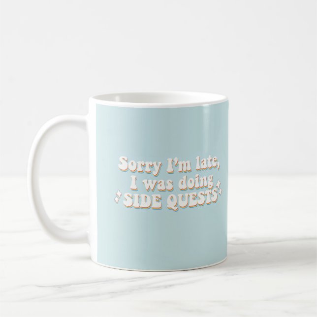 Mug Quêtes secondaires - Humour de joueur identifiable (Gauche)