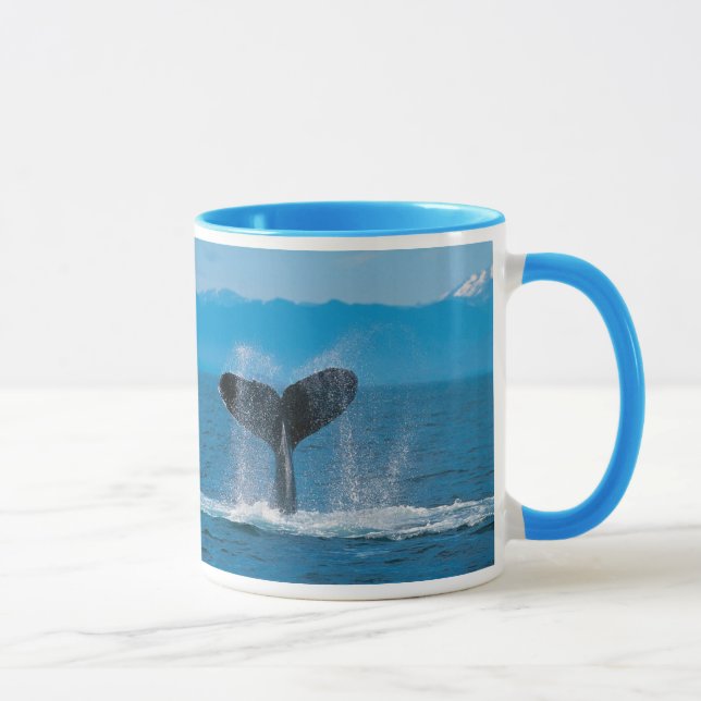 Mug Queue de baleine de bosse, contre la pêche à la (Droite)
