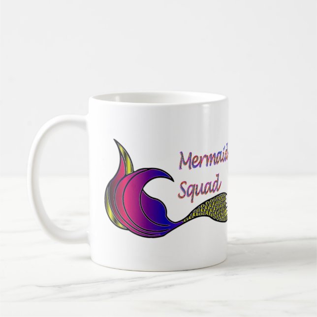 Mug Queue de sirène multicolore (Gauche)