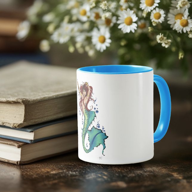 Mug Queue Turquoise de sirène d'Imaginaire (Créateur téléchargé)
