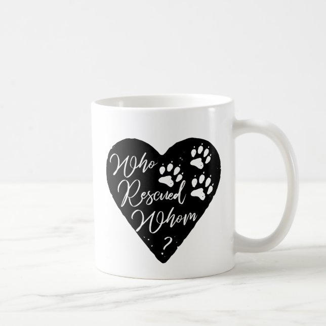 Mug Qui a Secouru qui chien Empreintes de pattes anima (Droite)