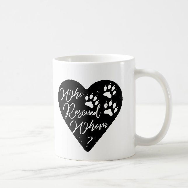 Mug Qui a Secouru Qui Chien Empreintes de pattes Anima (Droite)